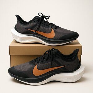 Nike Womens Zoom Gravity Black Metallic Copper Running Sneakers - Size 6.5 New